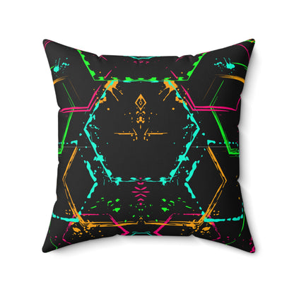 Da Cyberpunk Feels Spun Polyester Square Pillow