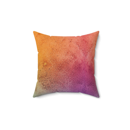 Colorful Texture Spun Polyester Square Pillow