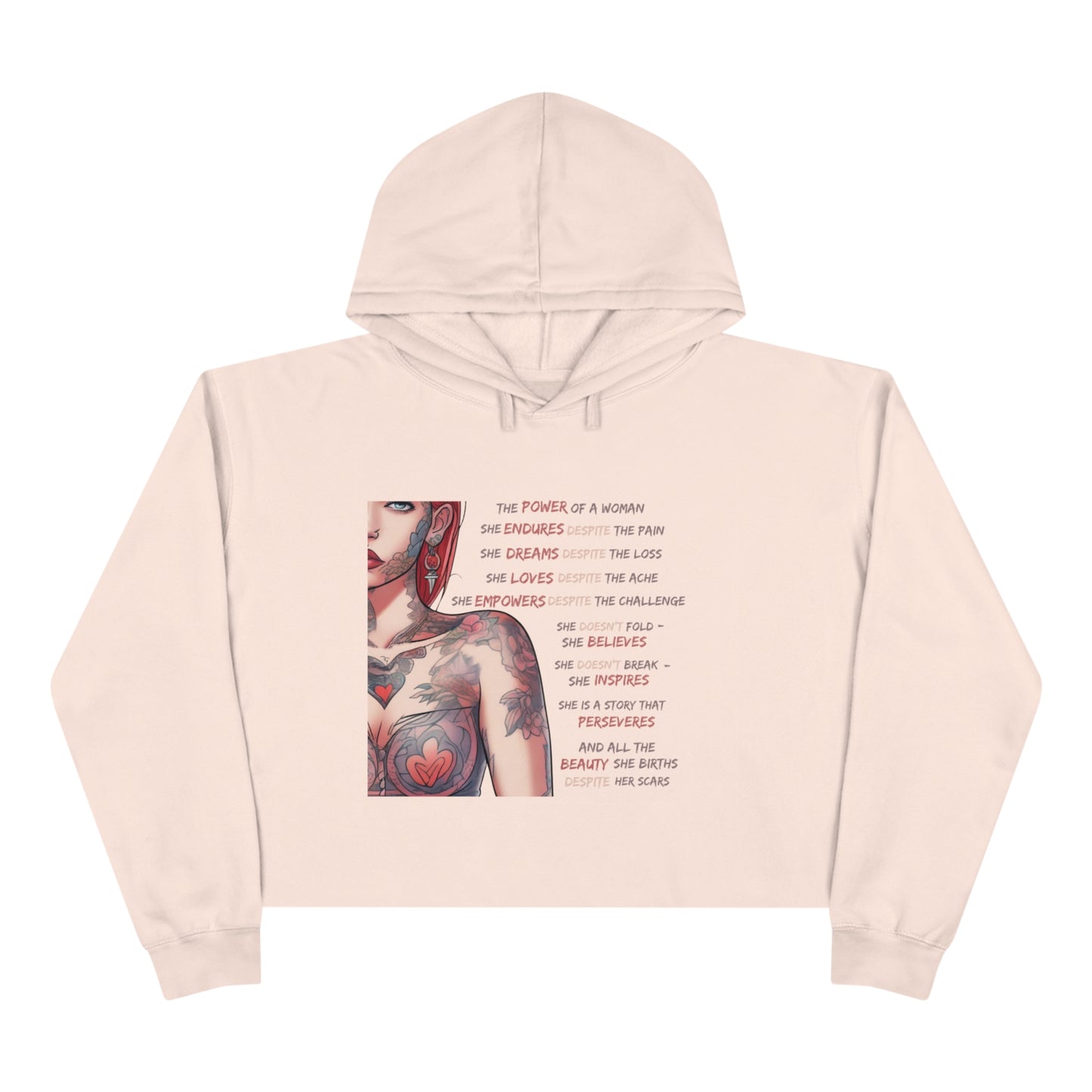 Power Of a Woman Crop Hoodie