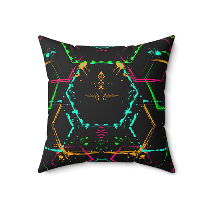 Da Cyberpunk Feels Spun Polyester Square Pillow