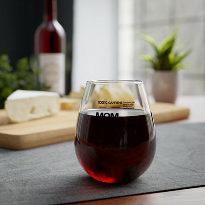 100% Mom Stemless Wine Glass, 11.75oz