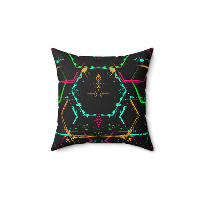 Da Cyberpunk Feels Spun Polyester Square Pillow