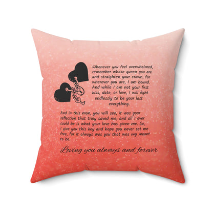 Soulmate pillow Spun Polyester Square Pillow