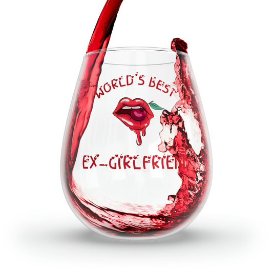 World's Best Ex Girlfriend Stemless Wine Glass, 11.75oz