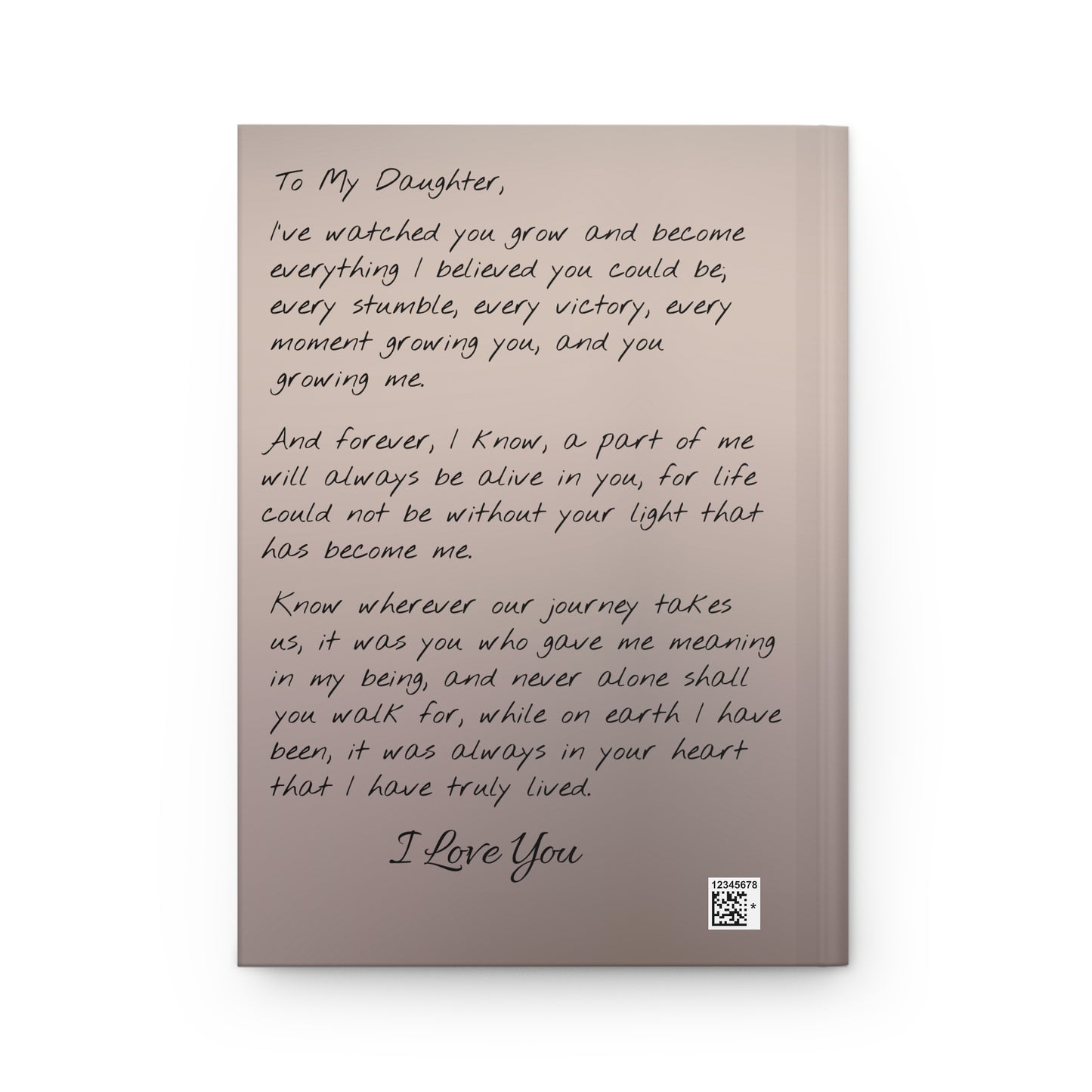 Dear Daughter Hardcover Remember Me Matte Journal