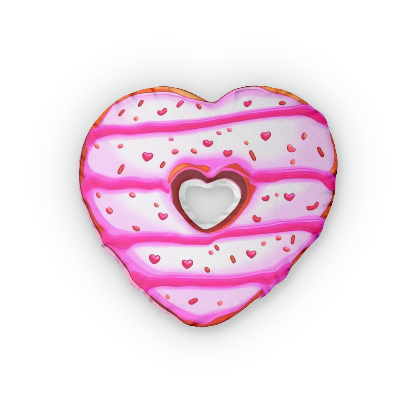 Doughnut Heart Custom Shaped Pillow