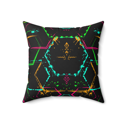 Da Cyberpunk Feels Spun Polyester Square Pillow