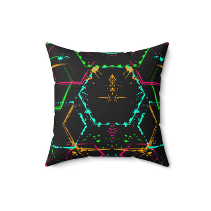 Da Cyberpunk Feels Spun Polyester Square Pillow