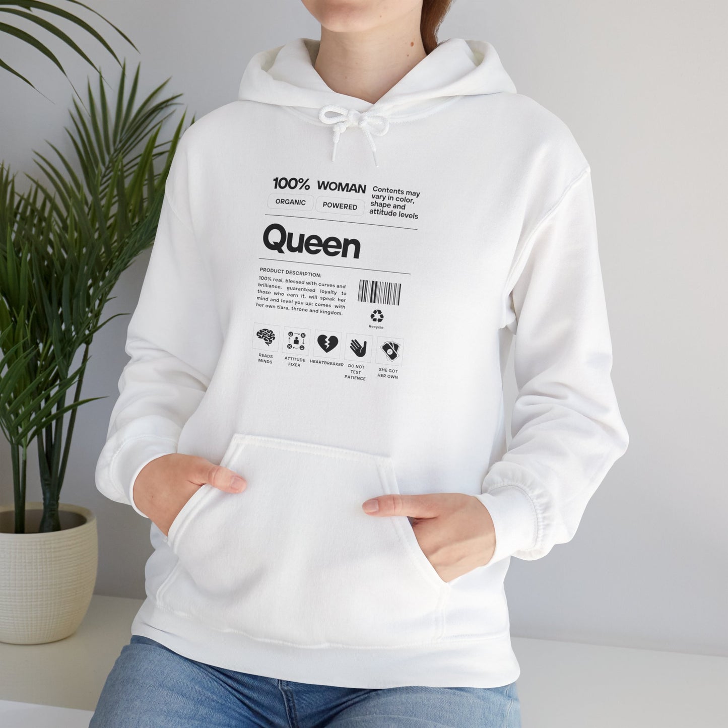 100% Queen Unisex Heavy Blend™ Hooded Sweatshirt