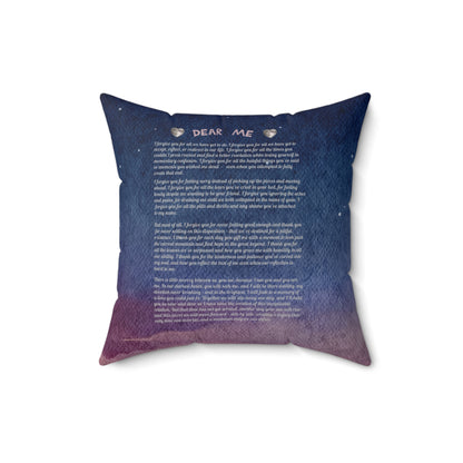 Dear Me Spun Polyester Square Pillow