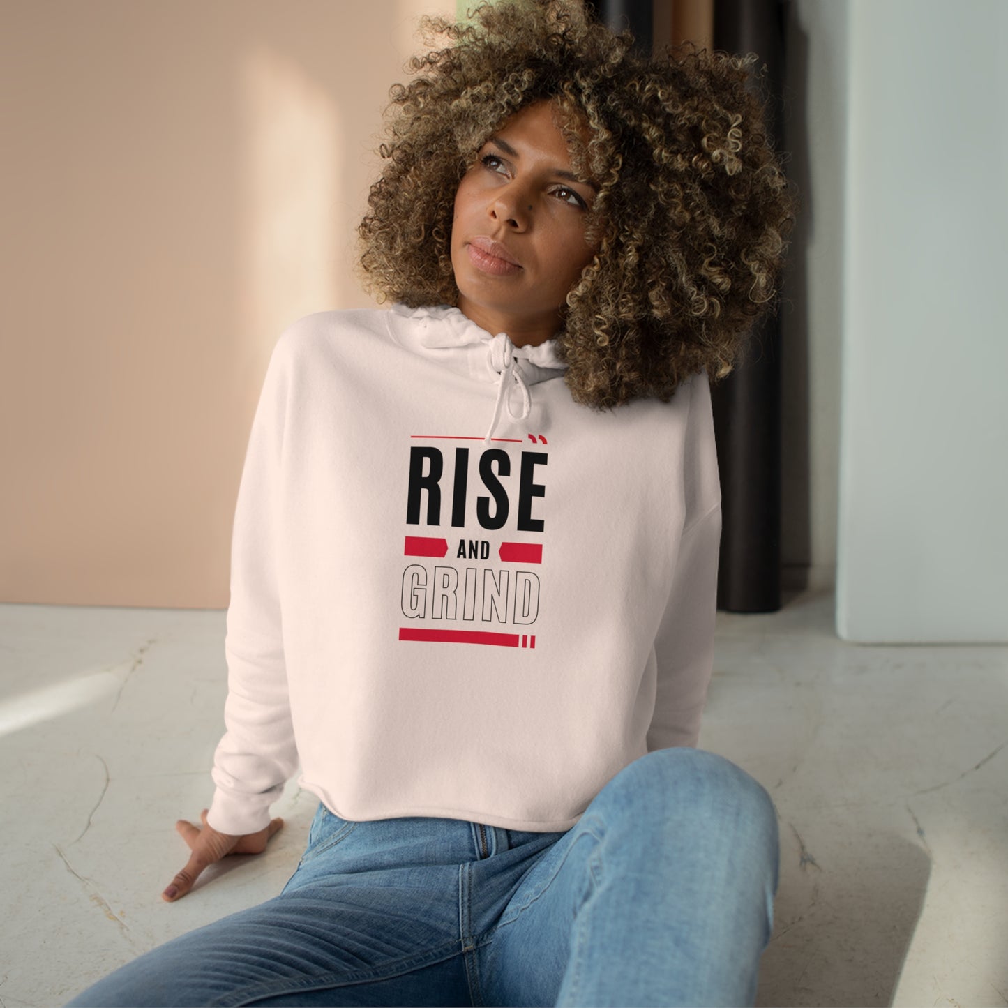 Rise and Grind Crop Hoodie