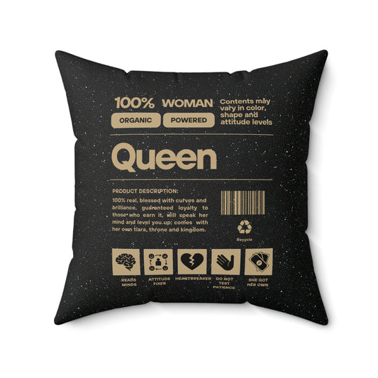 100% Queen Spun Polyester Square Pillow