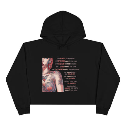 Power Of a Woman Crop Hoodie