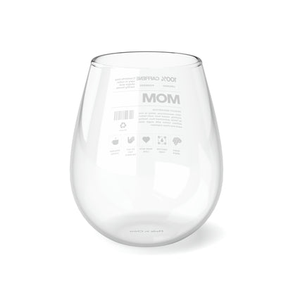 100% Mom Stemless Wine Glass, 11.75oz