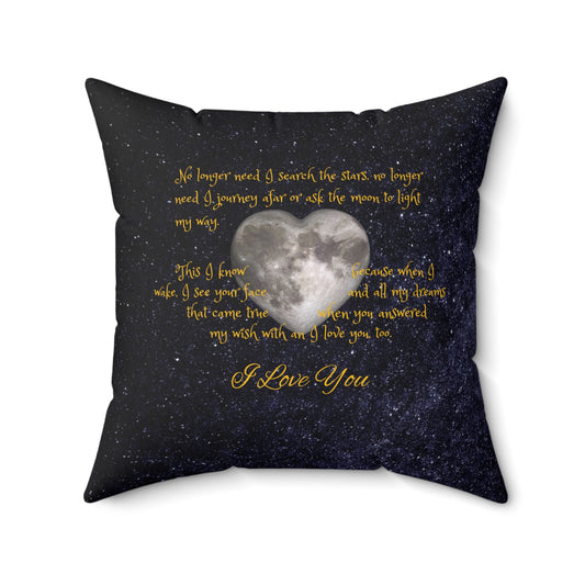 I Love You Soulmate Spun Polyester Square Pillow