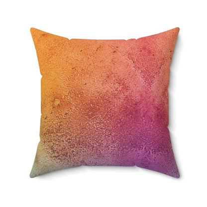 Colorful Texture Spun Polyester Square Pillow