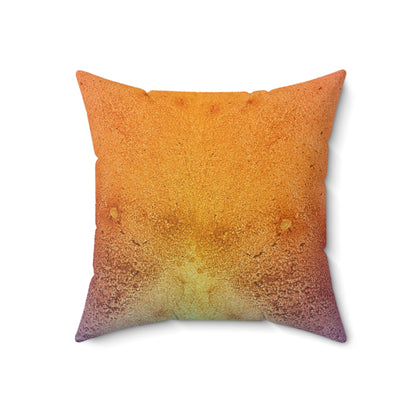 Colorful Texture Spun Polyester Square Pillow