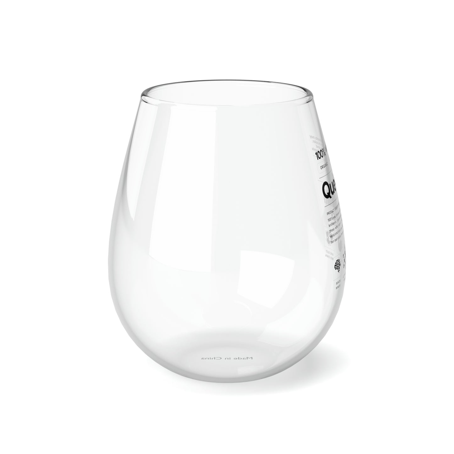 100% Queen Stemless Wine Glass, 11.75oz