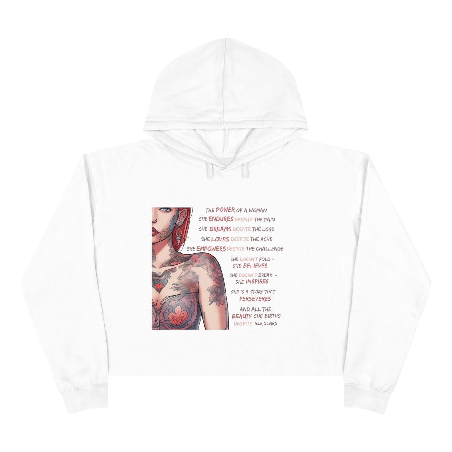 Power Of a Woman Crop Hoodie