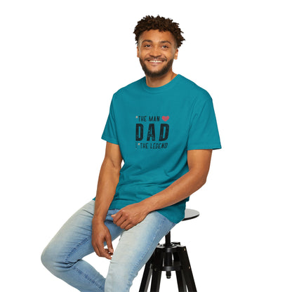 The Man, The Legend, The Myth Dad Unisex Garment-Dyed T-shirt