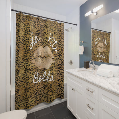 La Vita Bella Leopard Print Shower Curtain