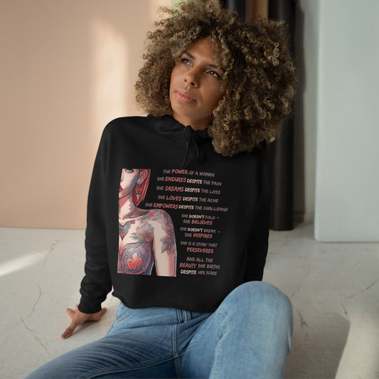 Power Of a Woman Crop Hoodie