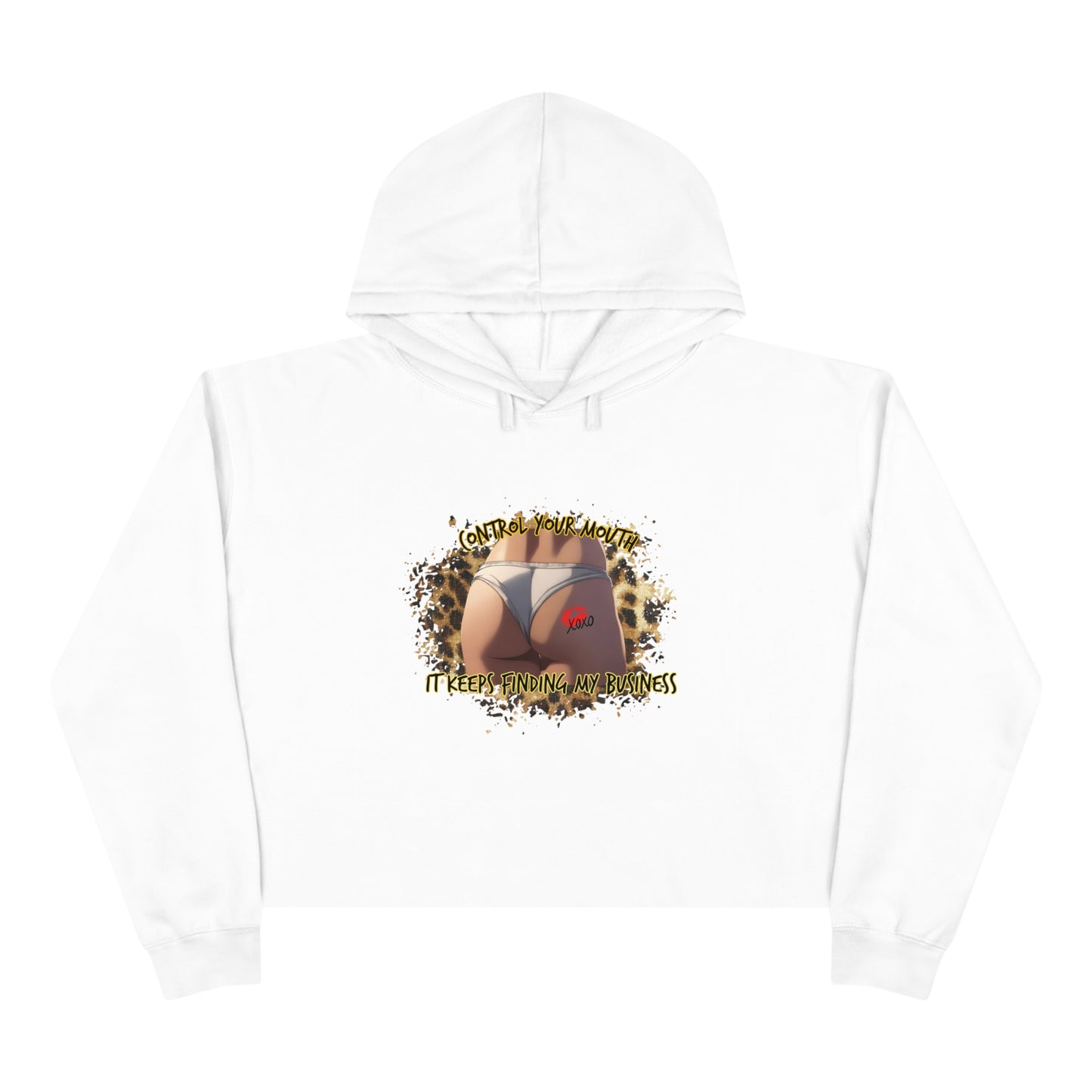 Control Your Mouth Crop Hoodie