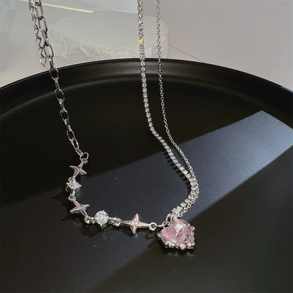 17KM Y2K Crystal Heart Fashion Necklace