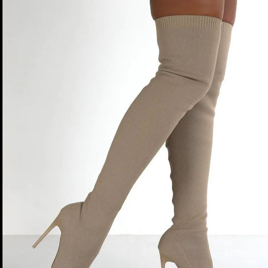 Women's Knee-High High Heels Boots